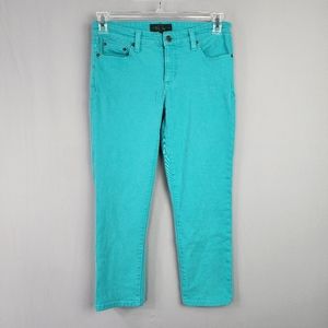 LRL Lauren Ralph Lauren Modern Straight Crop Blue Jeans Sz 6 Petite